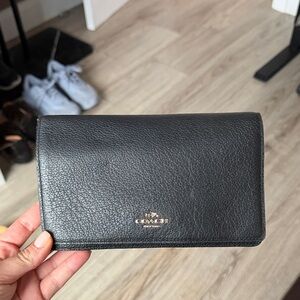 Coach Black Leather Clutch